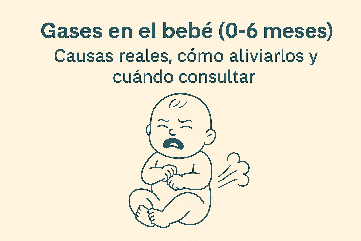 gases en el bebé, cólicos del lactante.
